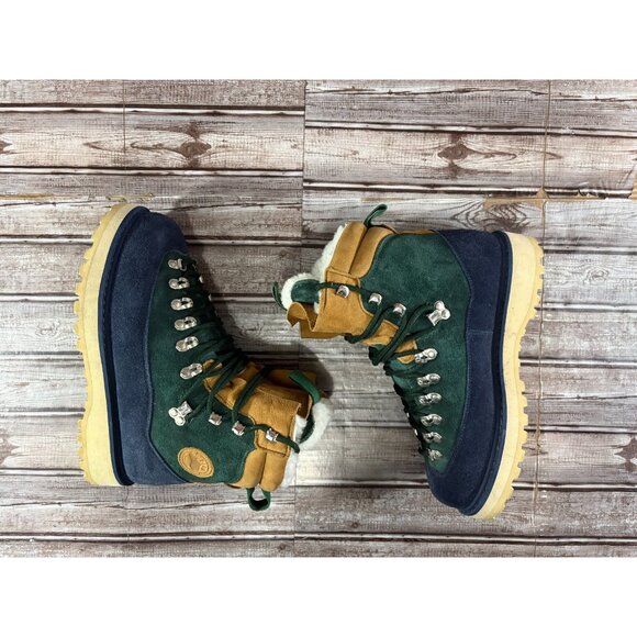 Diemme X Kith Ronnie Fieg colorblock Everest Suede Boots size 7 blue green brown - Picture 4 of 8